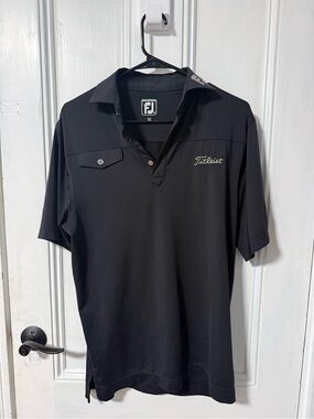 Titleist FootJoy Black Men’s Golf Polo S